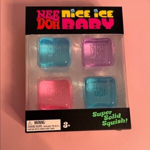 Nee Doh Nice Ice Baby Super Solid Squish Set - Blue, Pink, Purple
